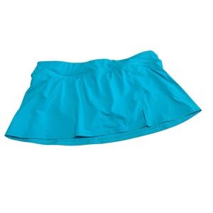 Lands' End Blue Ruffled Bikini